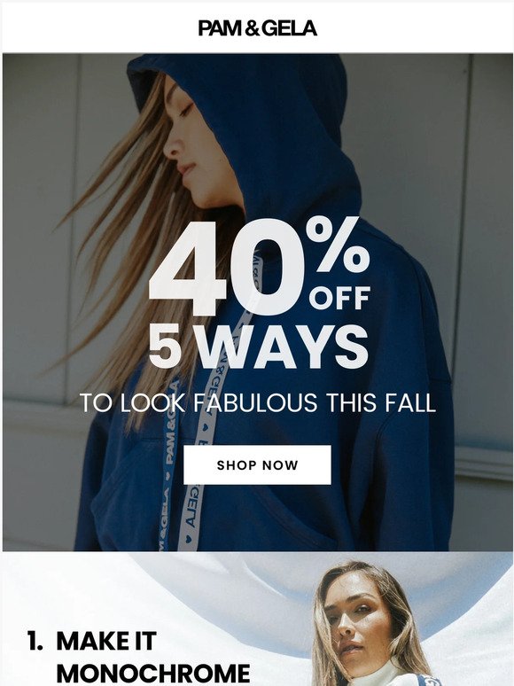 40% off 5 ways to look fabulous this fall