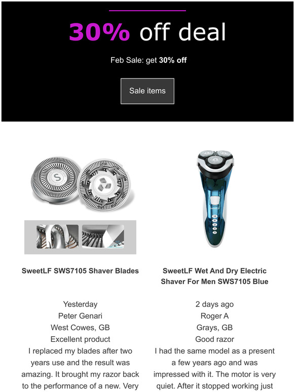 Feb Sale: 30% off, and free shipping