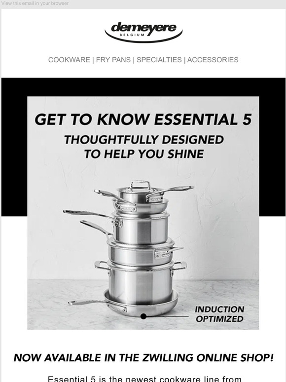 Zwilling Get to know our newest cookware Essential 5 Milled