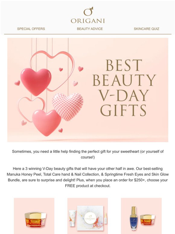 Best Beauty V-Day gifts + your FREE product at checkout! 🎁 💖