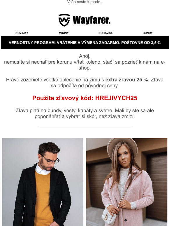 Extra zľava 25% na zimné