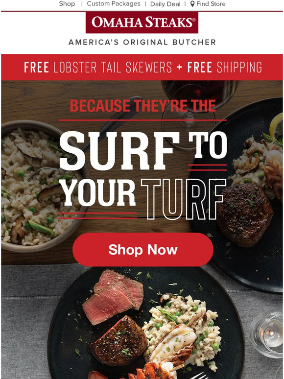 Omaha Steaks Love lobster? Here’s FREE lobster tail skewers! Milled