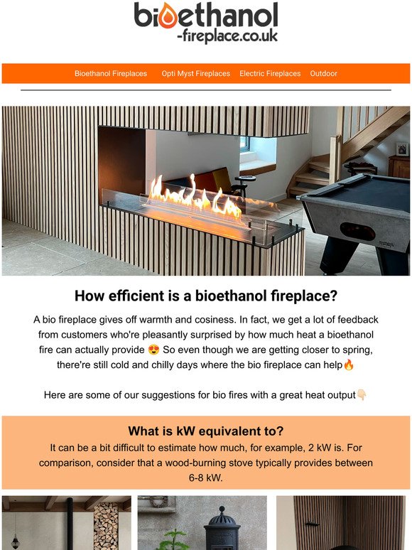 How efficient is a bioethanol fireplace?🔥