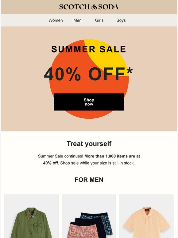 40% Off Summer Sale Continues!