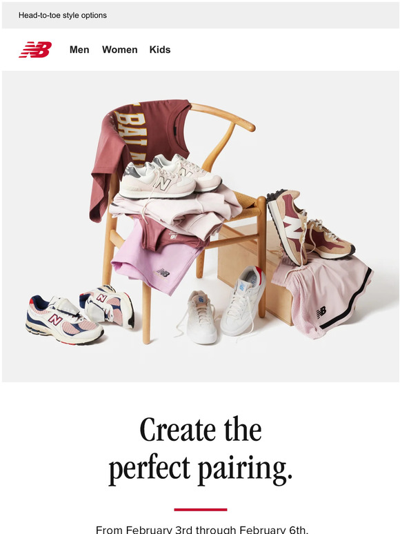 Buy any pair of shoes and get 30% off clothing and accessories.