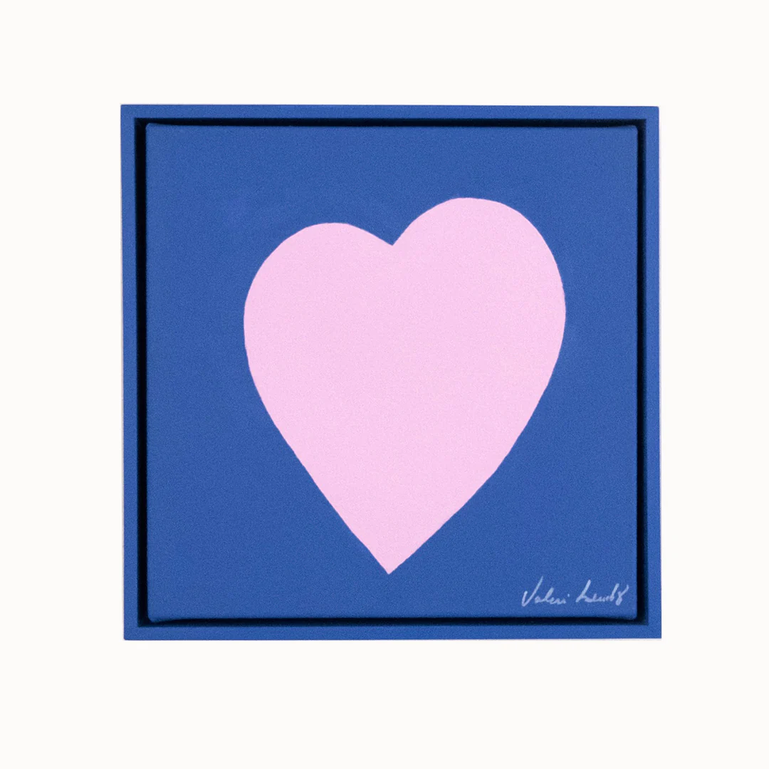 Image of Valerie Leuchs: "True Blue, Pale Pink Heart"