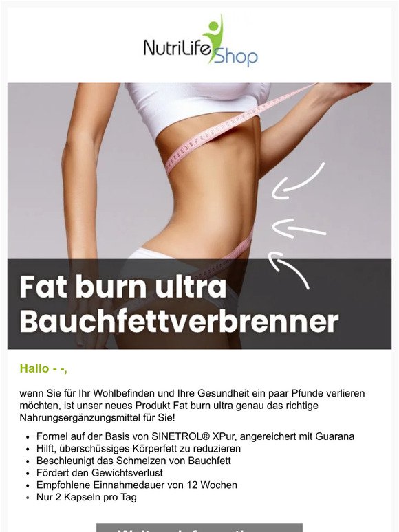 Fat burn ultra - Bauchfettverbrenner -10%