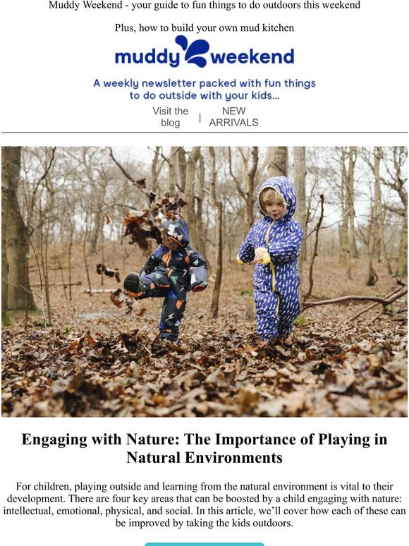 Engaging with Nature: The Importance of Playing in Natural Environments