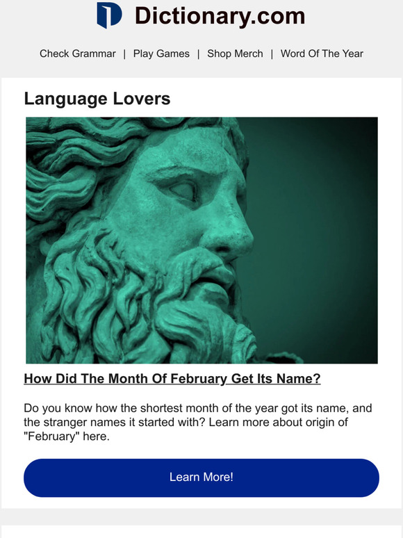 Dictionary How Did February Get Its Name Milled