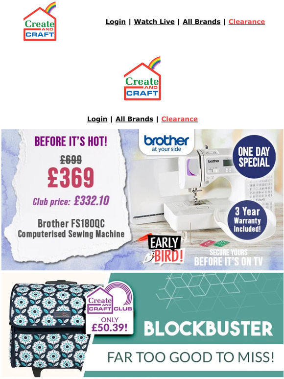 Save a whopping £330 on the FS180QC from Brother with our Early Bird special