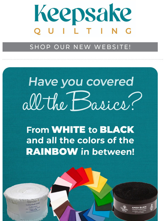 Keepsake Quilting 🎨Covering the Basics! Milled