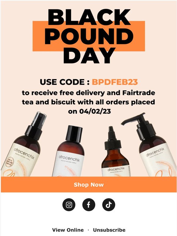 Black Pound Day Offer 🤑