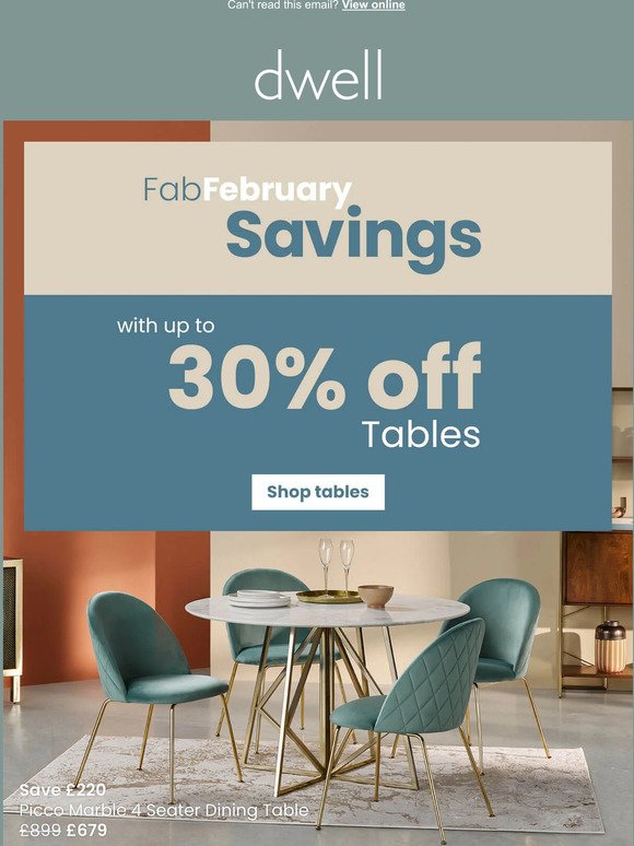 Tuck into our dining table savings