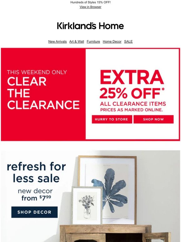 Get More for Your Refund >> Extra 25% OFF Clearance!