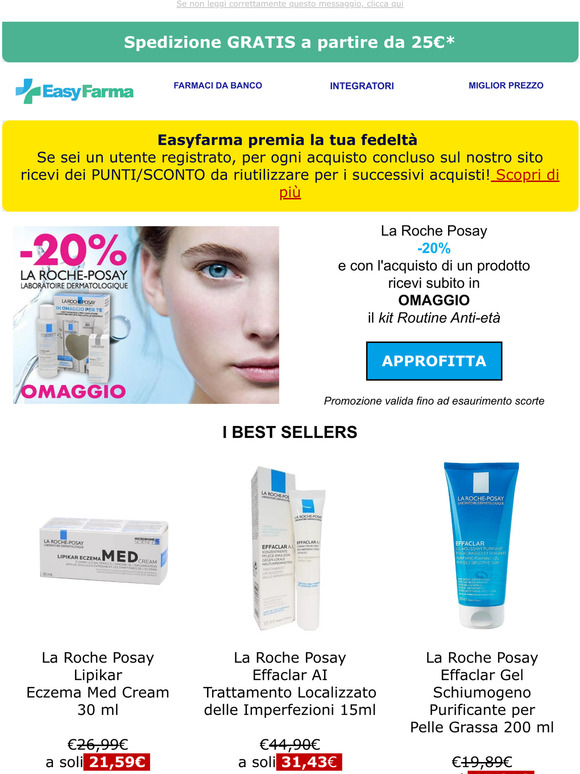 -20% La Roche Posay + 🎁 omaggio!