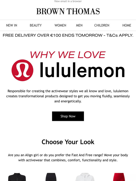 Brown Thomas Why we love lululemon Milled