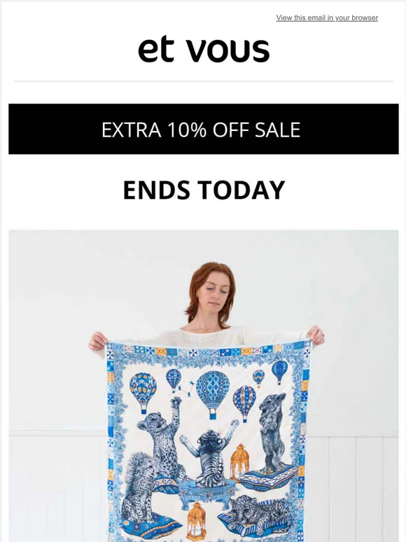 ⚡ Extra 10% OFF SALE Ends Today ⚡