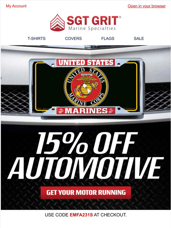 Sgt. Grit Marine Specialties USMC Auto Accessories (sale inside) Milled