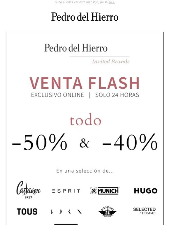 VENTA FLASH en Invited Brands 💥 TODO -50% y -40% en una gran selección