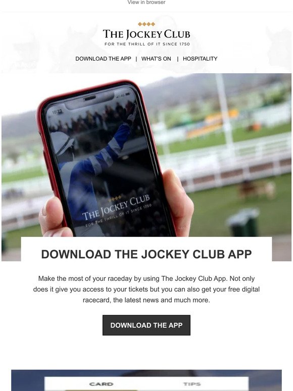 Have you downloaded The Jockey Club App?