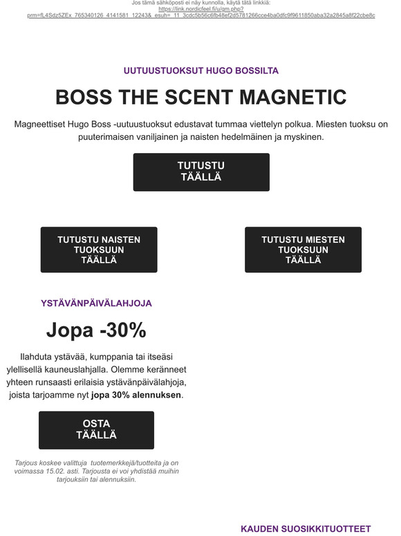 BOSS-uutuushajuvedet🔥 & BESTSELLERIT tarjouksessa💞