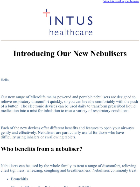 Introducing Our New Nebulisers