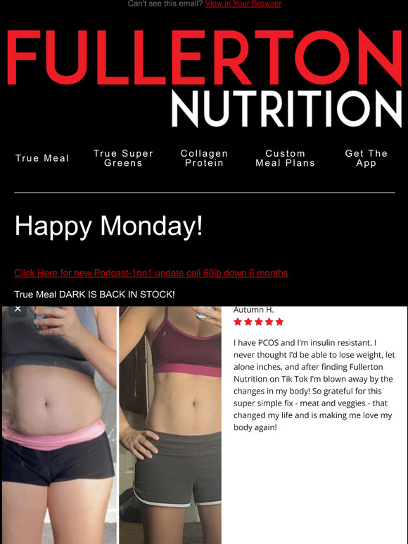 True Meal is back! Motivation Monday!