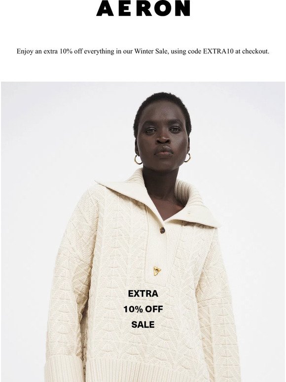 Extra 10% off everything in sale