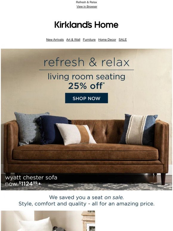 We Saved You a Seat | Living Room Seating 25% OFF!