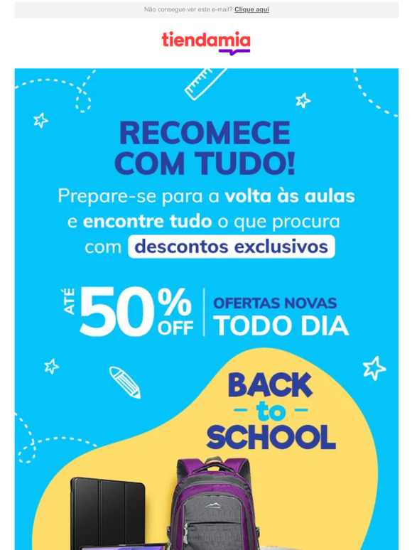 Temporada de Aulas na Tiendamia
