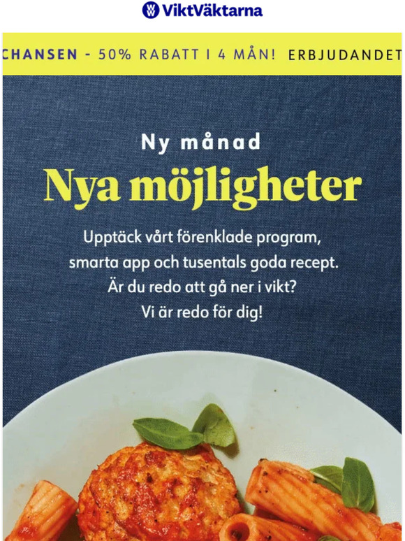 Bara idag - 50% rabatt i 4 mån!