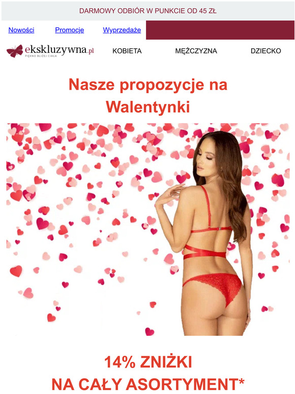 ❤ Rabat na Walentynki ❤ - Ekskluzywna.pl