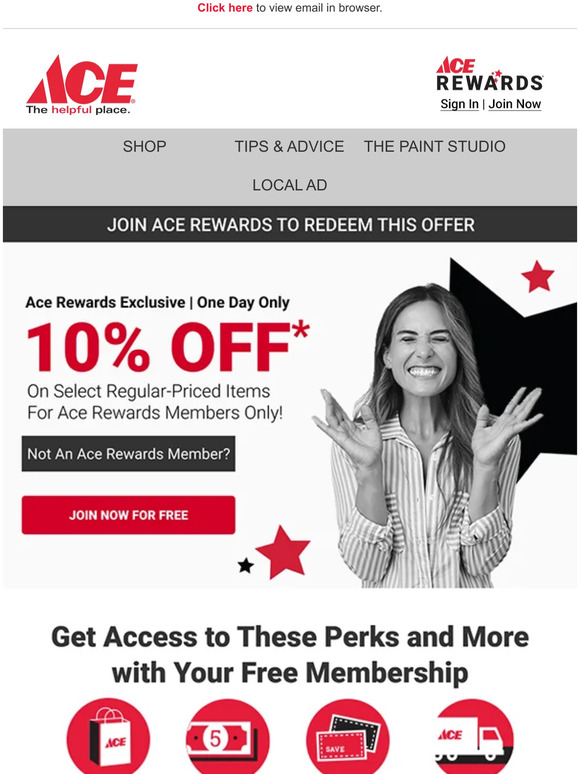 Ace Hardware Email Newsletters Shop Sales, Discounts, and Coupon Codes