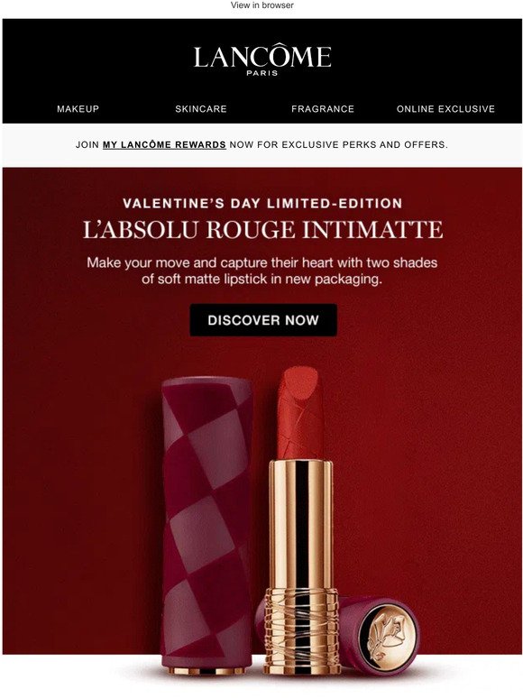 💄 L'Absolu Rouge Intimatte: Valentine's Day Limited Edition