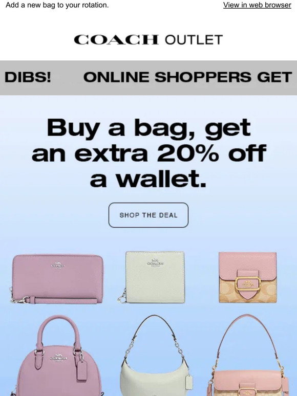 Coach: Major Announcement: A Special Offer When You Buy A Bag | Milled