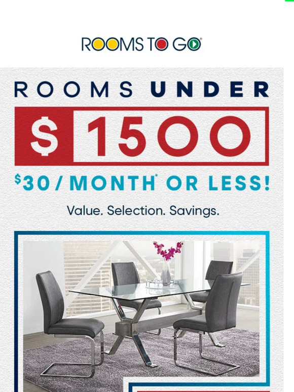 Rooms To Go Explore an incredible selection of rooms under 1500. Milled