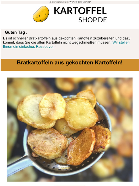 DE Diese Woche Bratkartoffeln aus gekochten Kartoffeln