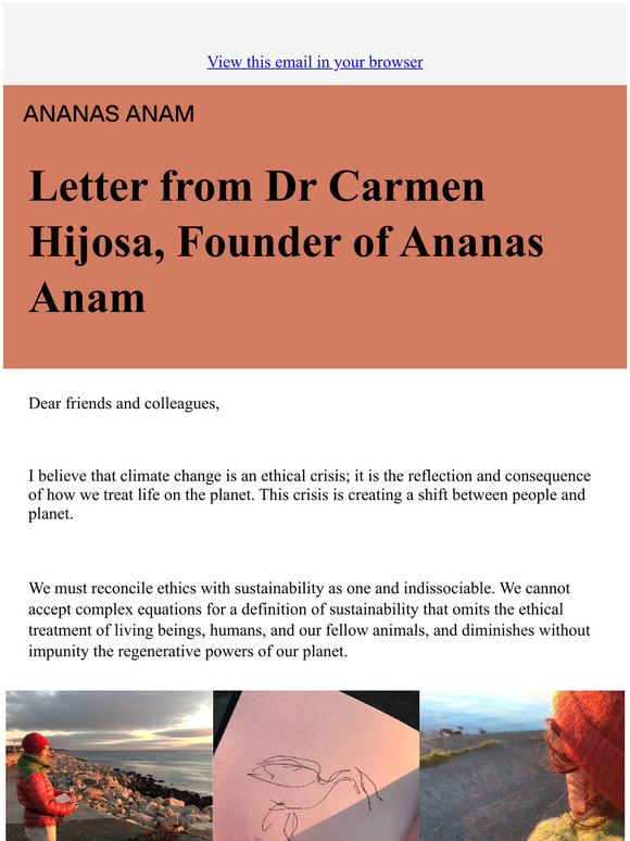 Letter from our Founder Dr Carmen Hijosa