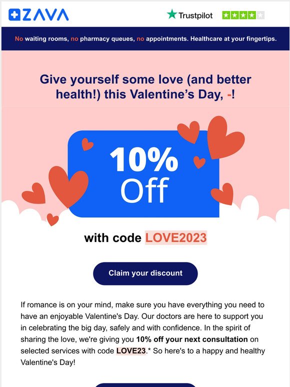 10% OFF | Get Valentine’s Day ready, — 💙