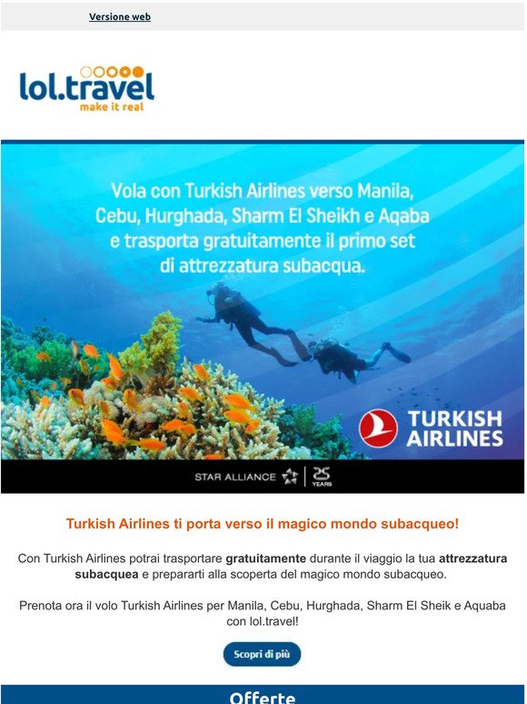 Immergiti nel mondo subacqueo con Turkish Airlines!