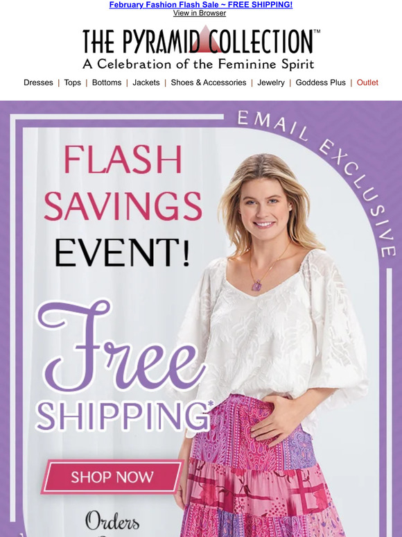 Hurry: Free Shipping Disappears @ Midnight ~ It's Winter Flash Savings!