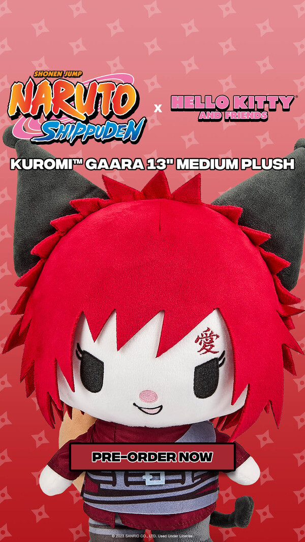 Naruto x Hello Kitty and Friends Kuromi as Gaara 13-Inch Medium Plush