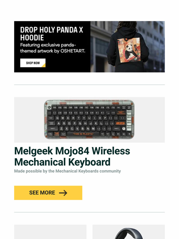 Drop Melgeek Mojo84 Wireless Mechanical Keyboard, Ultimate Ears 18