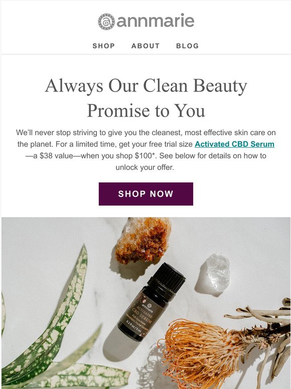 A promise made, a promise kept—clean beauty always