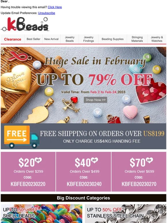 Huge Sale in February! Up to 79% OFF + Free Shipping + US$130 Free Coupons
