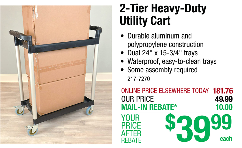 Menards 2Tier HeavyDuty Utility Cart Under 40 Milled