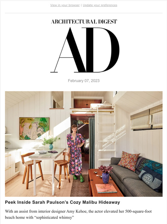 Architectural Digest OPEN DOOR ALERT Peek Inside Sarah Paulson’s Cozy