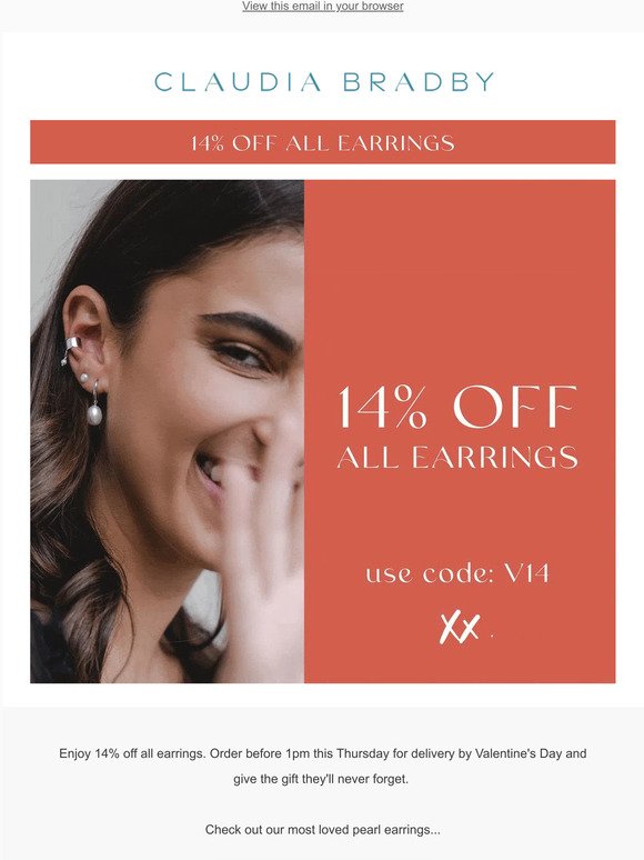Your 14% Off Earrings Offer is Ending