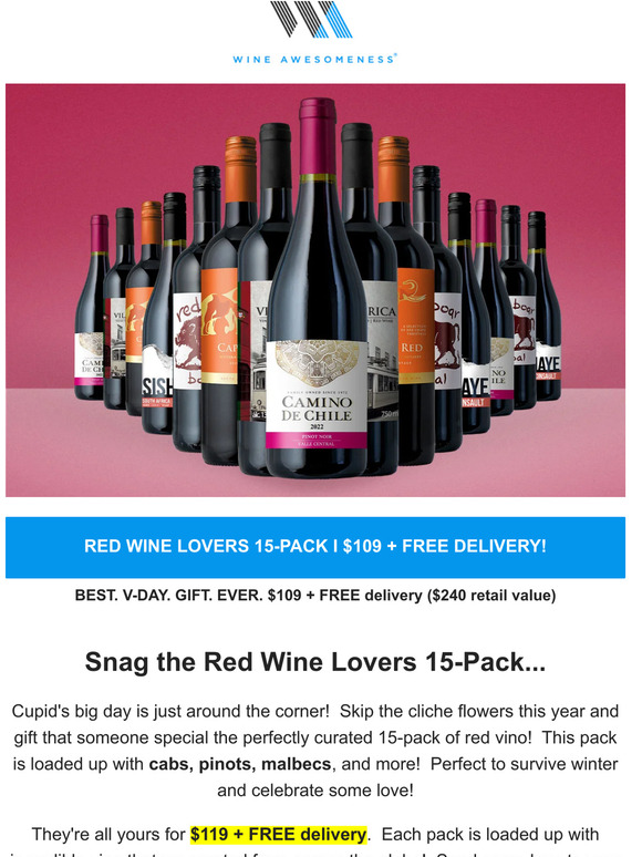 BETTER THAN 🌹... meet the red wine lovers 15-pack