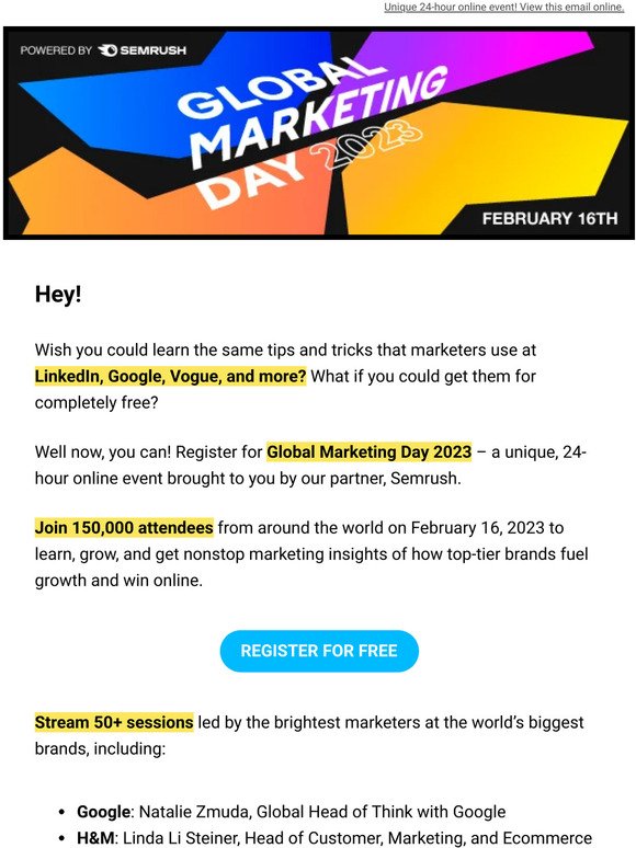 🎥 You’re invited! Global Marketing Day 2023